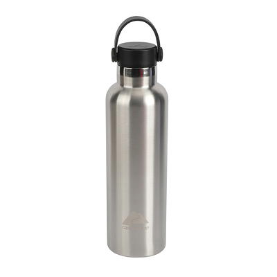 Ozark Trail Insulated Stainless Steel Water Bottle, Silver, Flip Lid, 32 fl  oz