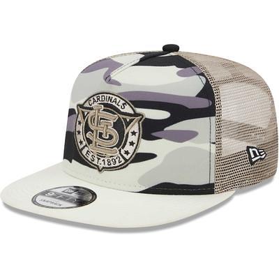 Men's New Era Camo/Black New Orleans Saints A-Frame Patch 9FORTY Trucker  Snapback Hat