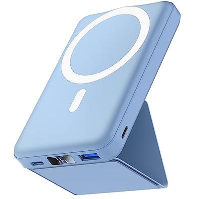 podoru Magnetic Power Bank, Foldable 10000mAh Wireless Portable Charger  with Smart LED Display 22.5W PD Fast Charging Magnetic Battery Pack for  iPhone 15/14/13/12/Mini/Pro/Pro Max-Light Blue - Yahoo Shopping