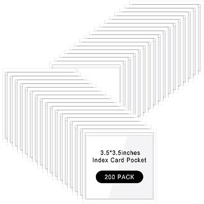 100 Pack Self-Adhesive Note Card Sleeves for 4x6 Index Cards, School  Supplies