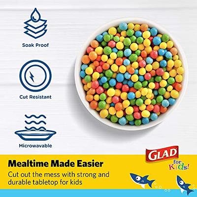 Glad for Kids Rocket Ship 12 fl oz Paper Snack Bowls with Lids, 20 Count | Disposable Snack Cups with Lids | Heavy Duty Disposable Soak Proof