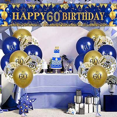  Birthday Decorations for Men Boys,Blue Gold Happy Birthday  Decorations With Happy Birthday Banner,Fringe Curtains,Balloons Arch Kit  for Women Girls Adult Party Decoration Supplies : Clothing, Shoes & Jewelry