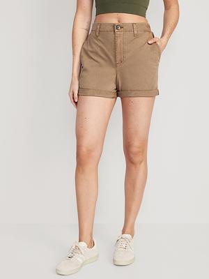 High-Waisted OGC Pull-On Chino Shorts -- 3.5-inch inseam - Yahoo