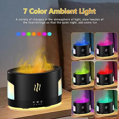 DEPULAT Flame Aroma Diffuser 450ml,Air Humidifier with Bluetooth