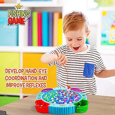 Toddler Music Fishing Game Play Set, Including Toy Fishing Pole