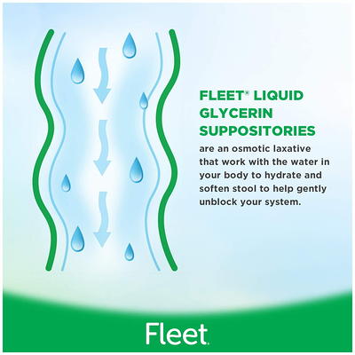 Fleet Laxative Glycerin Suppositories for Adult Constipation, 50 Count 8  Pack