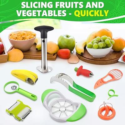 1pc Tomato Slicer Holder,Lemon Cutter,Round Fruits Vegetable Cutting  Tools,Handheld Multi Purpose Tongs,Kitchen Gadget (Green)