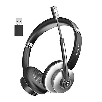 Smof Bluetooth Headset with Microphone USB Dongle, Lightweight