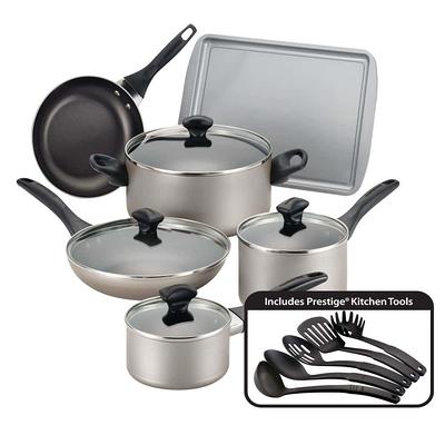 Gibson Plaza Cafe 7-Piece Cookware Set, Aluminum, Mint