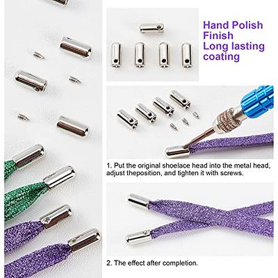 PH PandaHall 30 Sets Shoelace Aglets, Metal Aglets Shoelace Tips Screws  Aglets Shoelace Tips Cords End Seamless Metal Shoelace Tips for Sneakers,  Hoodies, Bungee Cords, Laces - Yahoo Shopping