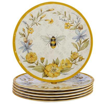 Certified International Bee Sweet Set/4 Canape Plates Asst.