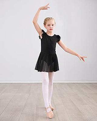 Black Dance Ballet Leotards for Teens, Skirted Ballet Outfits for Recitals,  A Size up 