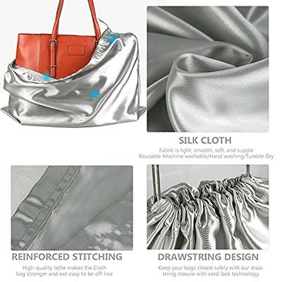 2 X Storage Drawstring Dust Bag Satin Pouch Jewelry Soft for Shoes Bag  Handbags Black