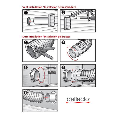 Indoor Dryer Vent Lint Trap Kit - Deflecto