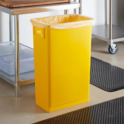 Lavex 50 Gallon Green Wheeled Rectangular Trash Can with Lid