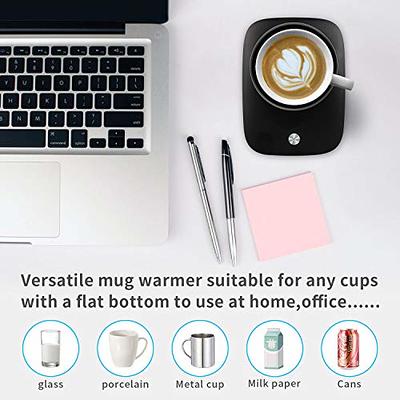 USB Coffee Mug Warmer: Candle Wax Warmer Smart Electric Cup Warmer Charge for Phone Home Desk Office Use Beverage Heating Plate with Gravity Switch