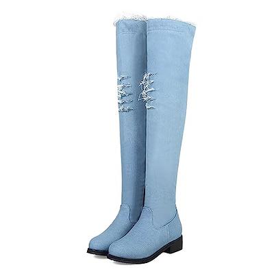  Kluolandi Women's Stretch Flat Over The Knee Thigh High Boots  Comfort Knee-high Sneakers | Boots