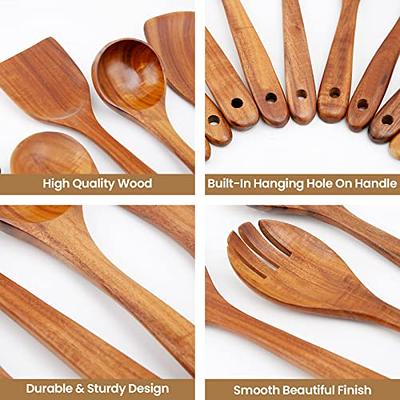 Wooden Tong and Egg Whisk Set,Kitchen Cooking Set for AIUHI Cookware for  Cooking, Baking, Frying, Grilling, Blending and Serving