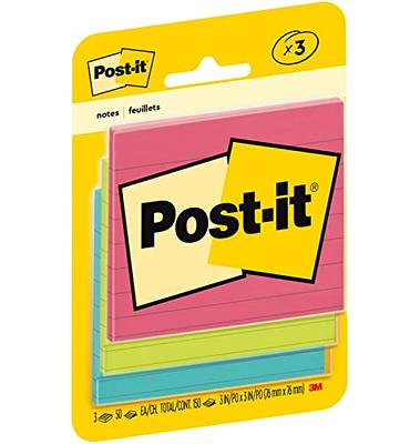 Post-it Super Sticky Notes, 3x3 in, 18 Pads, 100 Sheets/Pad, 2x the  Sticking Power, Floral Fantasy Collection, Bold Colors, Recyclable