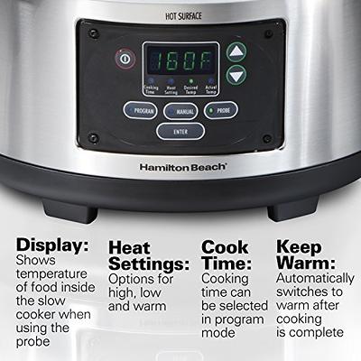 6 Qt. Digital Stainless Steel Slow Cooker