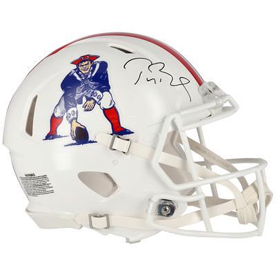 Tom Brady and Rob Gronkowski Autographed New England Patriots Riddell Speed  Authentic Helmet