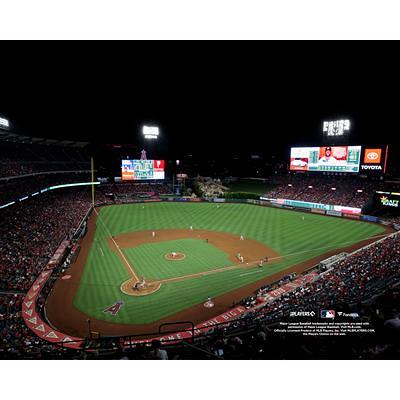 Chicago Cubs Unsigned Wrigley Field Night Outside The Stadium Photograph