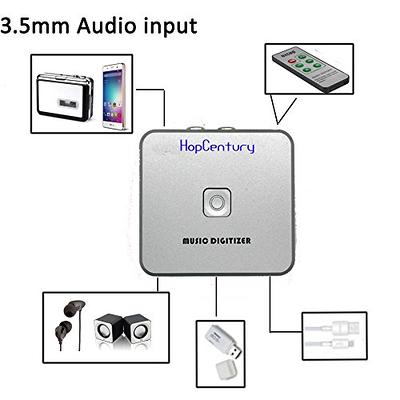 2-in-1 Cassette-to-MP3 Converter Recorder - USB Walkman Cassette Player -  Portable Battery Powered Tape Audio Digitizer with 3.5mm Audio Jack  Headphones- Pyle (PCASRSD17) , White