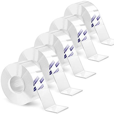 Clear Double Sided Tape Painted Walls, No Damage Wall Tape Heavy Duty,  (1.18inch x 16.4FT) Removable Strong Adhesive Tape, Clear Acrylic Tape No  Residue, Multipurpose Office and Home Mounting Tape 