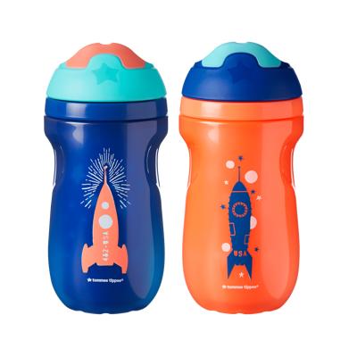 Tommee Tippee Insulated Sippy Cup Water Bottle for Toddlers Spill-Proof 9oz  12m+ 3 Count (Design