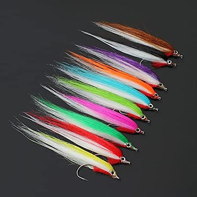 Tigofly 20 pcs 1/0 4cm UV Colors High Carbon Hook Polar Fry Salmon Trout  Sea Bass Steelhead Minnow Fly Fishing Flies Lure Set - Yahoo Shopping