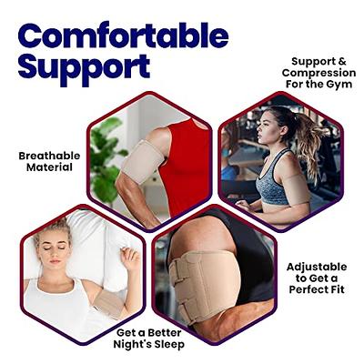 ARMSTRONG AMERIKA Bicep Tendonitis Brace, Bicep Band & Upper Arm  Compression Sleeve  Triceps & Biceps Muscle Support For Upper Arm  Tendonitis Pain Relief Or Bicep Strains (S/M 6 to 10) 