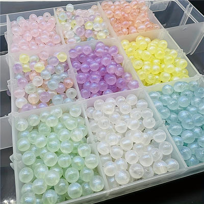 Lot Acrylic Round Shape Beads Imitation Pearls Beads With - Temu