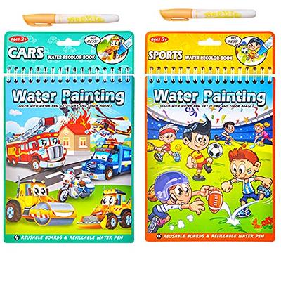 Children's Watercolor Coloring Book, Sketch Pads For Drawing Filling,  Painting Book That Comes With Watercolor Paints And Pencils For Nursery.  Portable Drawing Book