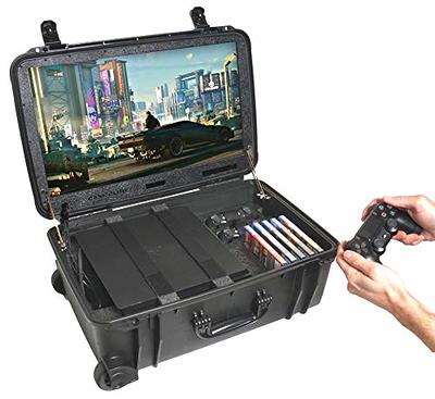 Case Club Pro Gaming Station to Fit Playstation 5. Comes with Built-in 24  1080p Monitor, Cooling Fans. Fits PS5 (Gen 1 Disc or Digital), Controllers