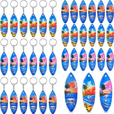 ArtCreativity Wooden Surfboard Keychains, Set of 12, Fun Key Chains for  Backpack, Purse, Luggage, Great Giveaways for Birthday, Luau, Beach, and  Pool