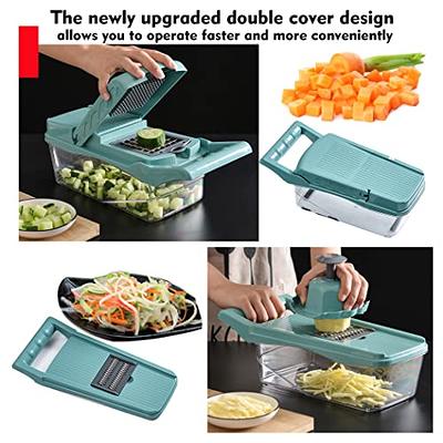 Vegetable Food Chopper, 13 in 1 Multifunctional Vegetable Cutter & Slicer,  Kitchen Food Slicer Onion Dicer, Salad Chopper Food Dicer, Manual Hand