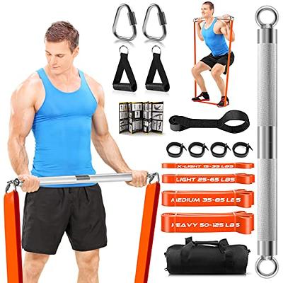 DASKING Bande de Résistance Kit, 75cm Barre Fitness Amovible avec