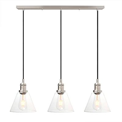 Phansthy Industrial 3-Light Pendant Light, Adjustable Hanging