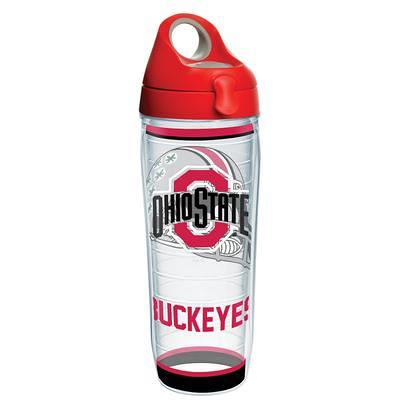 32oz Black Stainless Steel Water Bottle with Ohio State Buckeyes