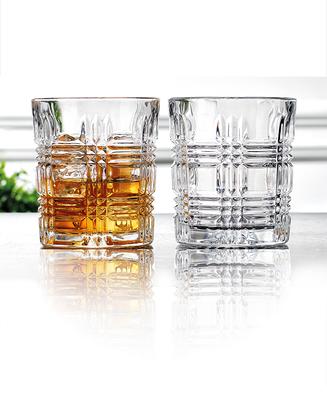 JoyJolt Lacey Double Wall Whiskey Glasses Set of 2 - Clear