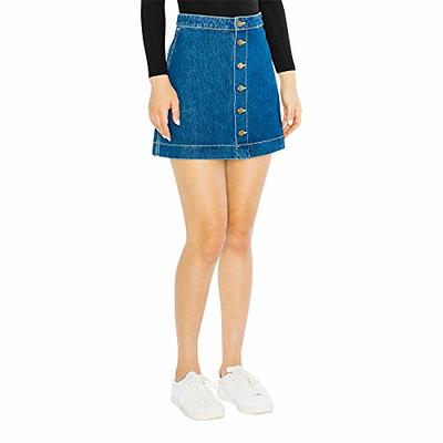 Unique Bargains Women's Plus Size Button-Front A-Line Slit Pocket Mini  Denim Skirts - Yahoo Shopping