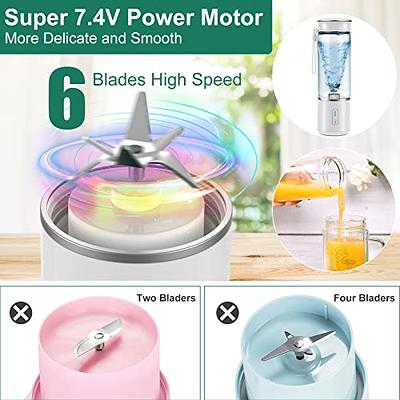 Portable Blender,Personal Hand Smoothie Blender Cup, 7.4V Bigger Motor  Personal Size Blender for Shake and Smoothie, Rechargeable Mini Blender for  Travel Home Kitchen(White) - Yahoo Shopping