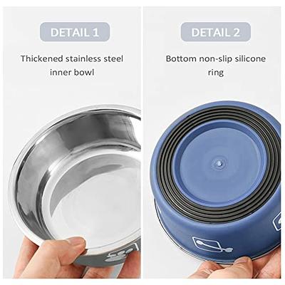 BNOSDM Tilted Dog Cat Bowls Set 2 Pcs Removable Stainless Steel Puppy Bowls  with Non-Spill Plastic Mat Pet Food and Water Feeder for Cat Puppy Small  Dogs Blue - Yahoo Shopping