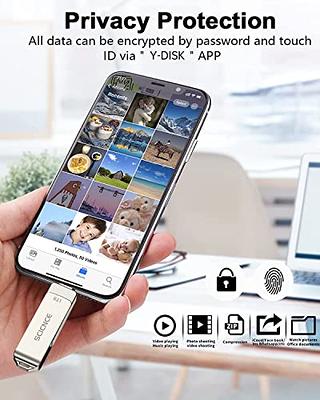 SCICNCE 1TB Photo Stick iPhone Flash Drive, for iPhone USB Memory Stick  Thumb Drives USB Stick External Storage Compatible with iPhone iPad Android  PC