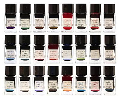 Pilot Iroshizuku Mini Bottled Fountain Pen Ink Hana-ikada, Hotaru-bi, Sui-gyoku 15ml Bottle New 3 Color with Original Stylus Ballpoint Touch Pen