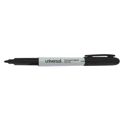 Universal UNV07074 Black Bullet / Fine Pen-Style Permanent Marker