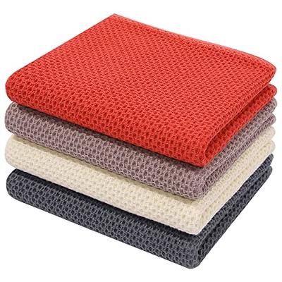 Homaxy 100% Cotton Waffle Weave Kitchen Towels 13 x 28 Inches Super  Absorbent