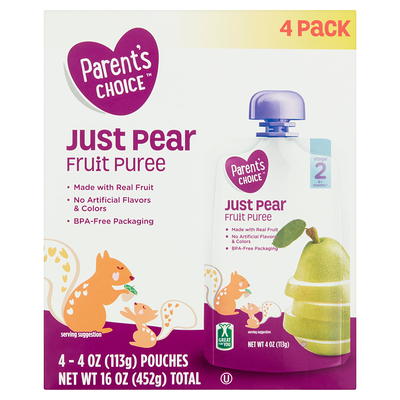 Parent's Choice Milk Storage Containers, 0+ Months, 5 fl oz, 4 Pack, Clear