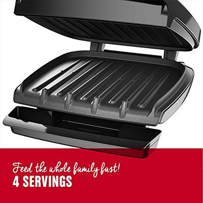 George Foreman 5-Serving Removable Plate Electric Indoor Grill And Panini  Press