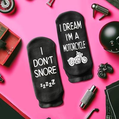 HAPPYPOP Funny Socks Men I DON'T SNORE I DREAM I'M A MOTORCYCLE